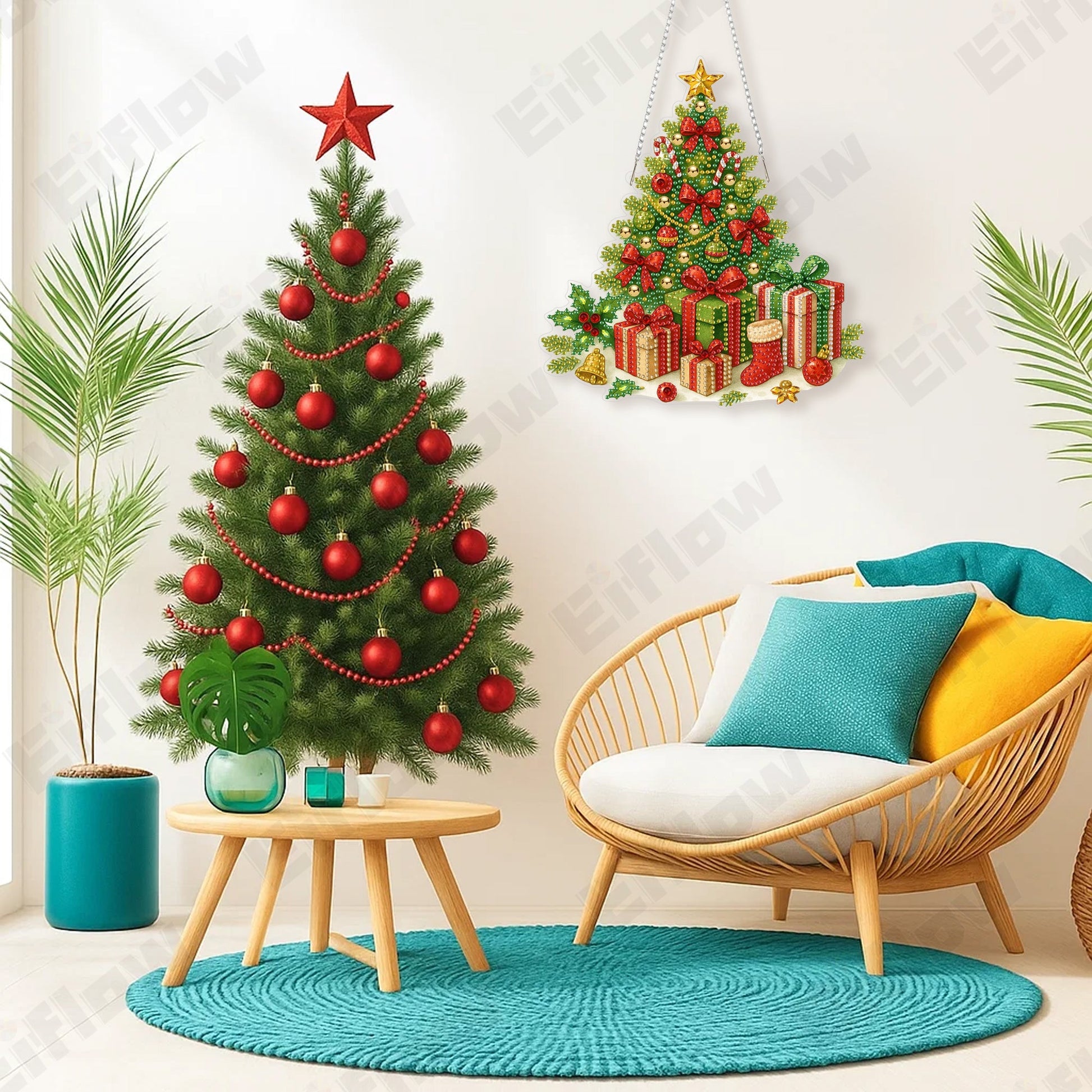 Christmas Tree with Gifts - Hanging