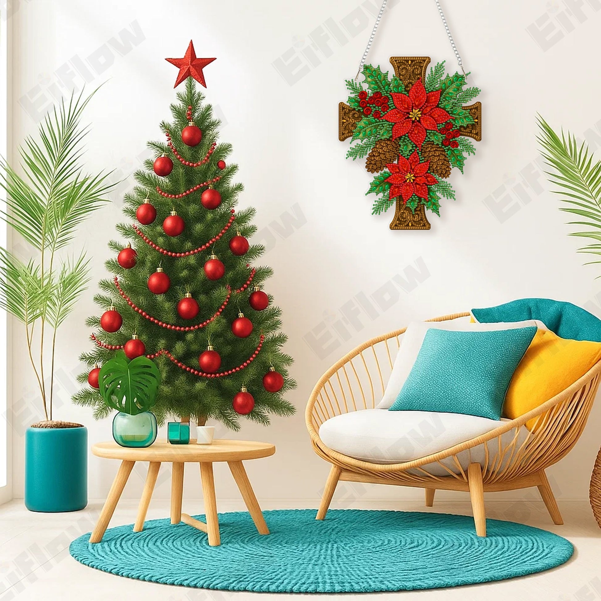 Christmas Cross - Hanging