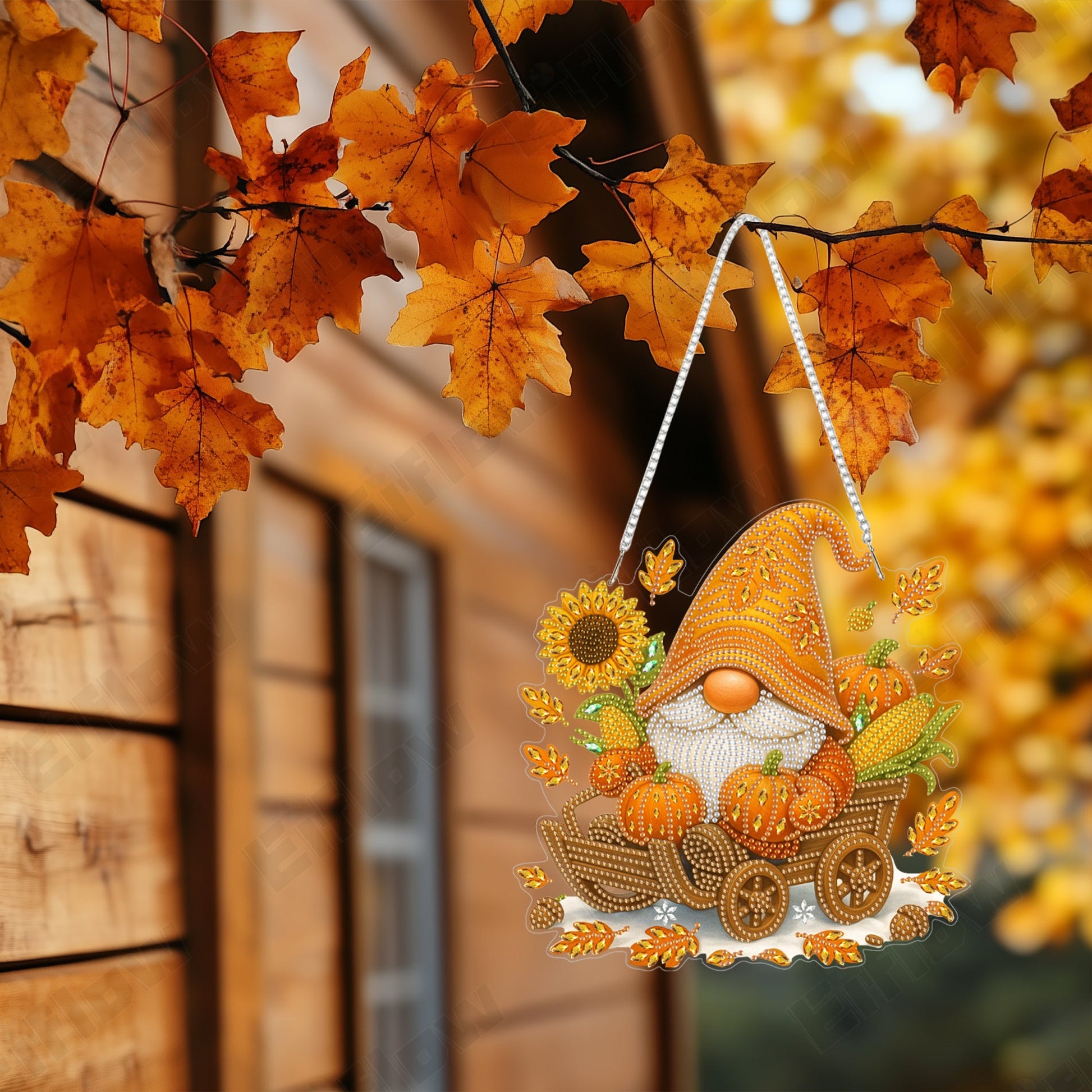 Gnome and Pumpkin - Hanging