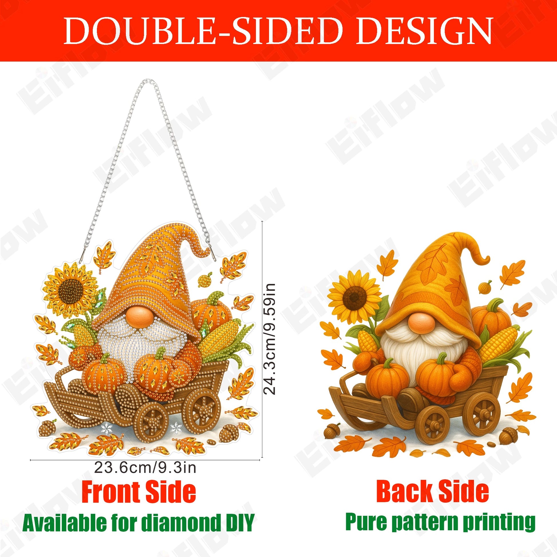 Gnome and Pumpkin - Hanging