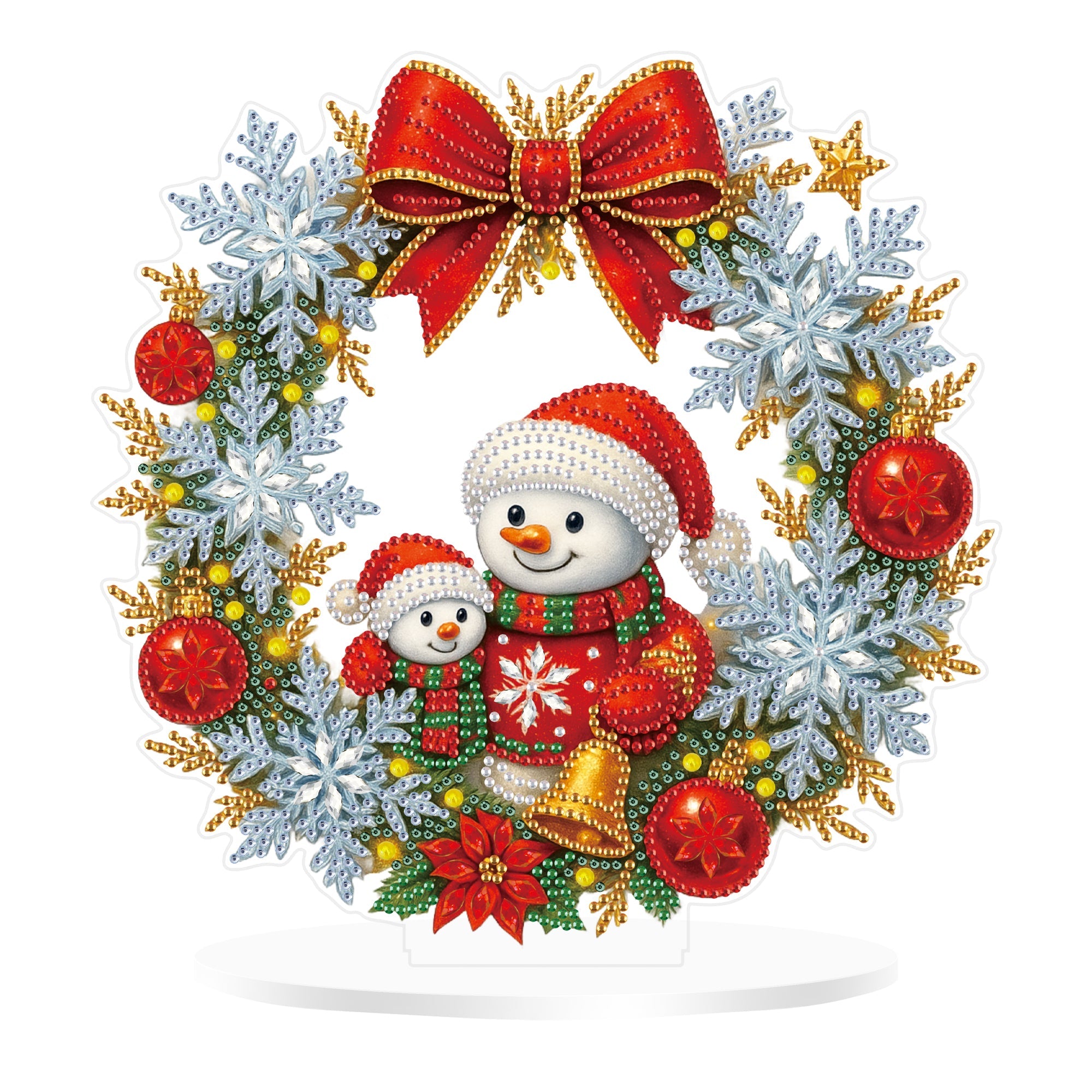 Christmas Snowman Wreath - Tabletop