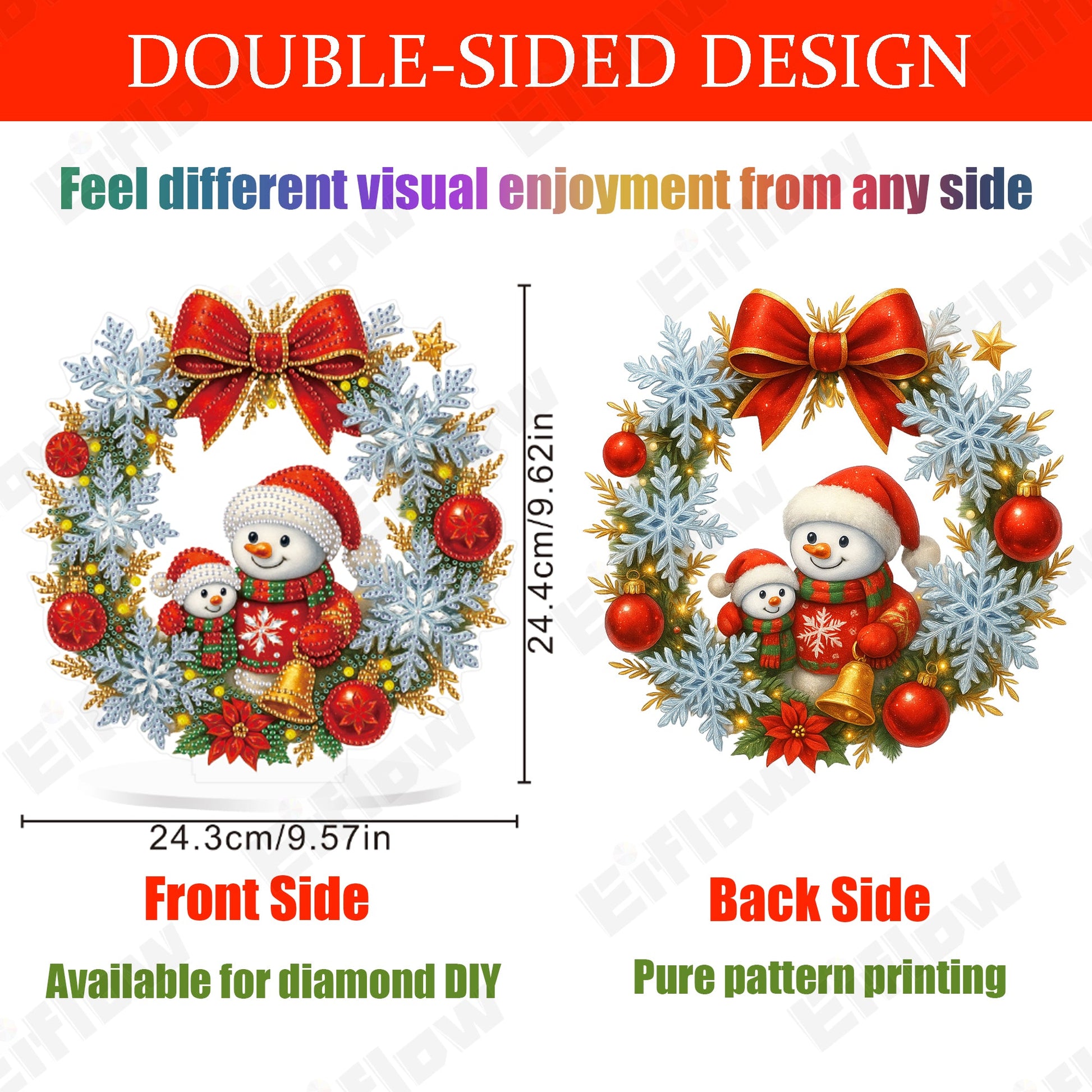 Christmas Snowman Wreath - Tabletop