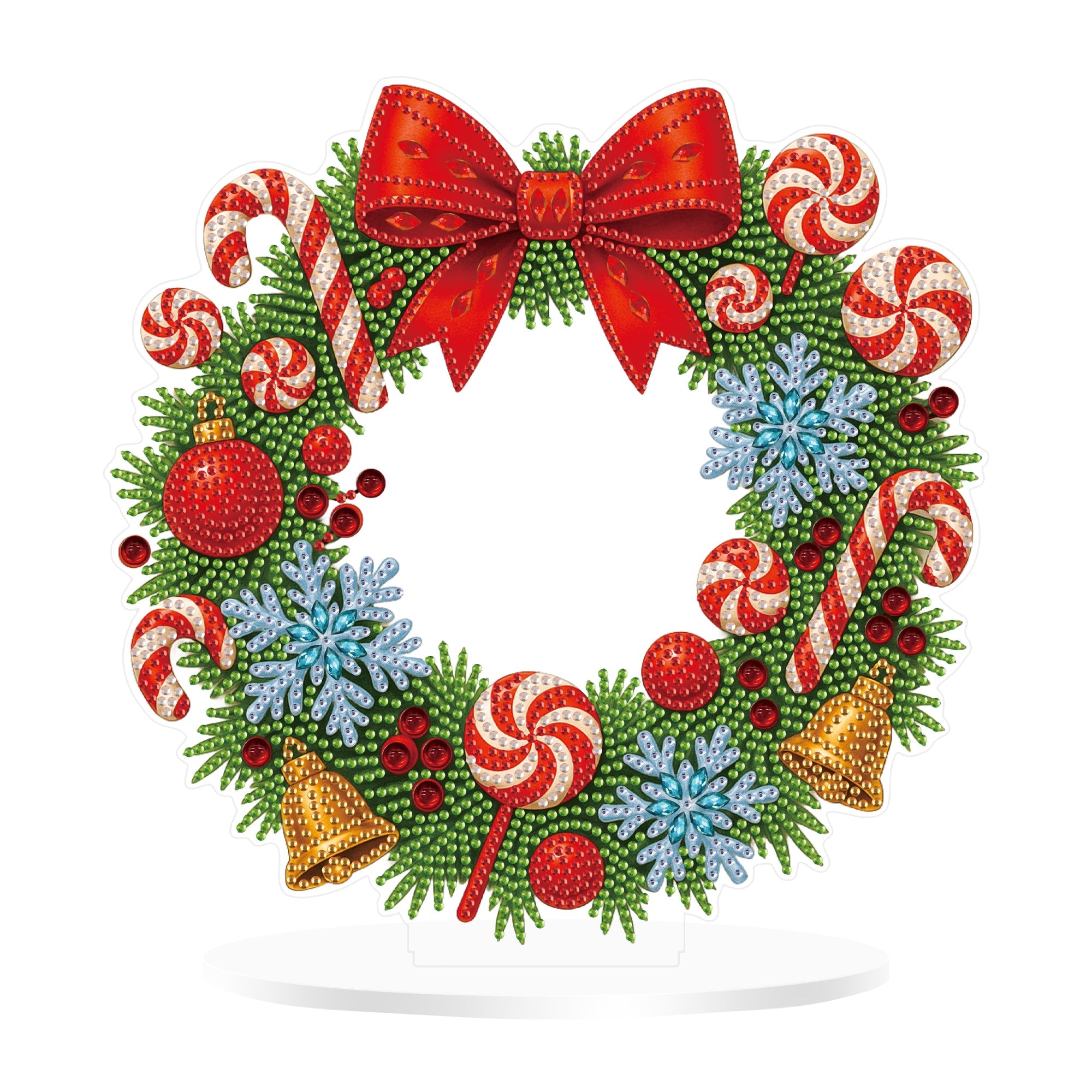 Christmas Candy Wreath - Tabletop