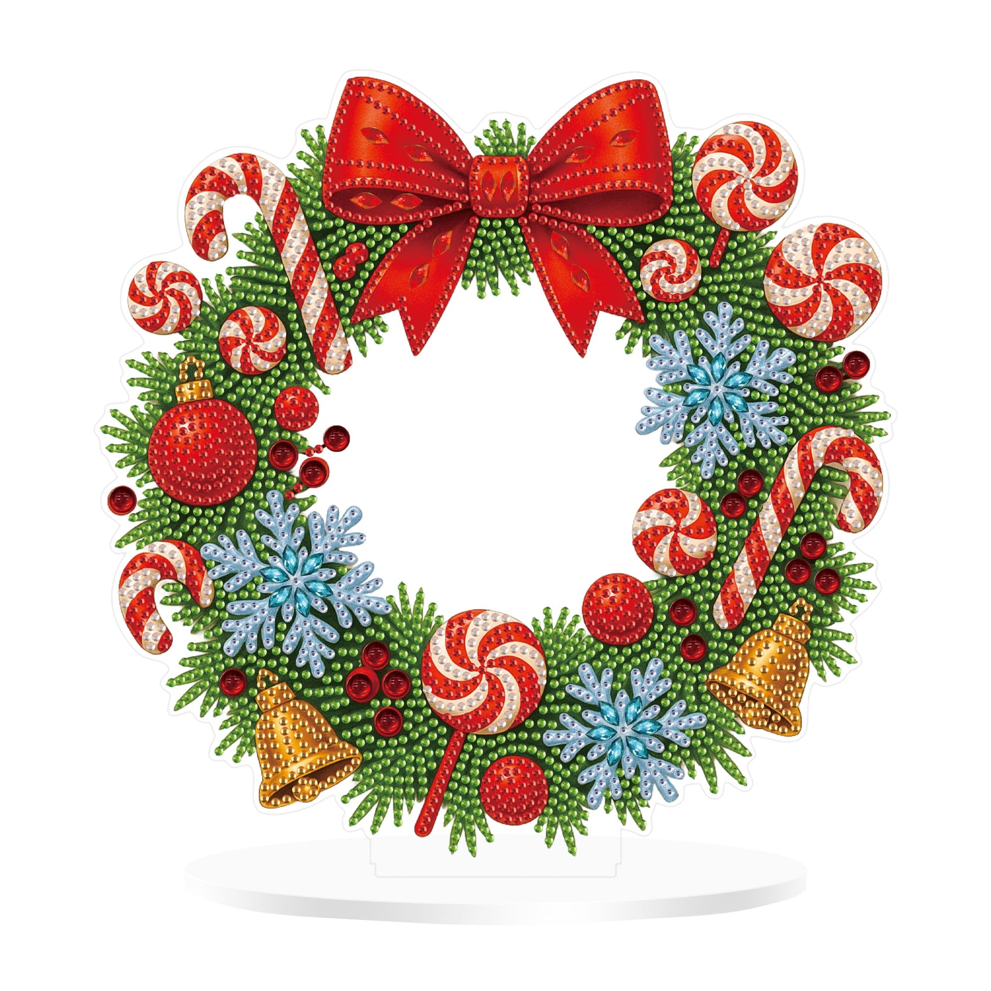 Christmas Candy Wreath - Tabletop
