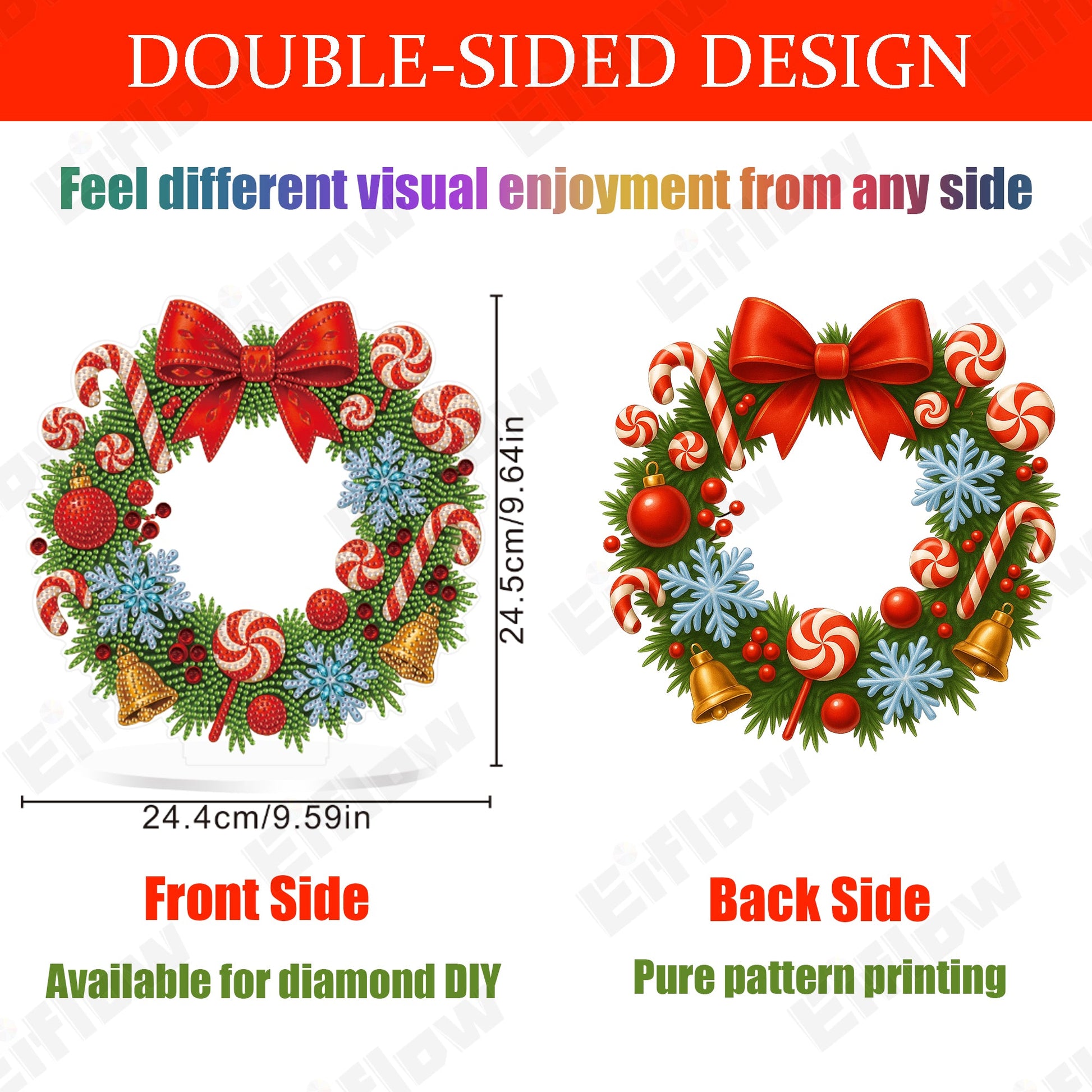 Christmas Candy Wreath - Tabletop