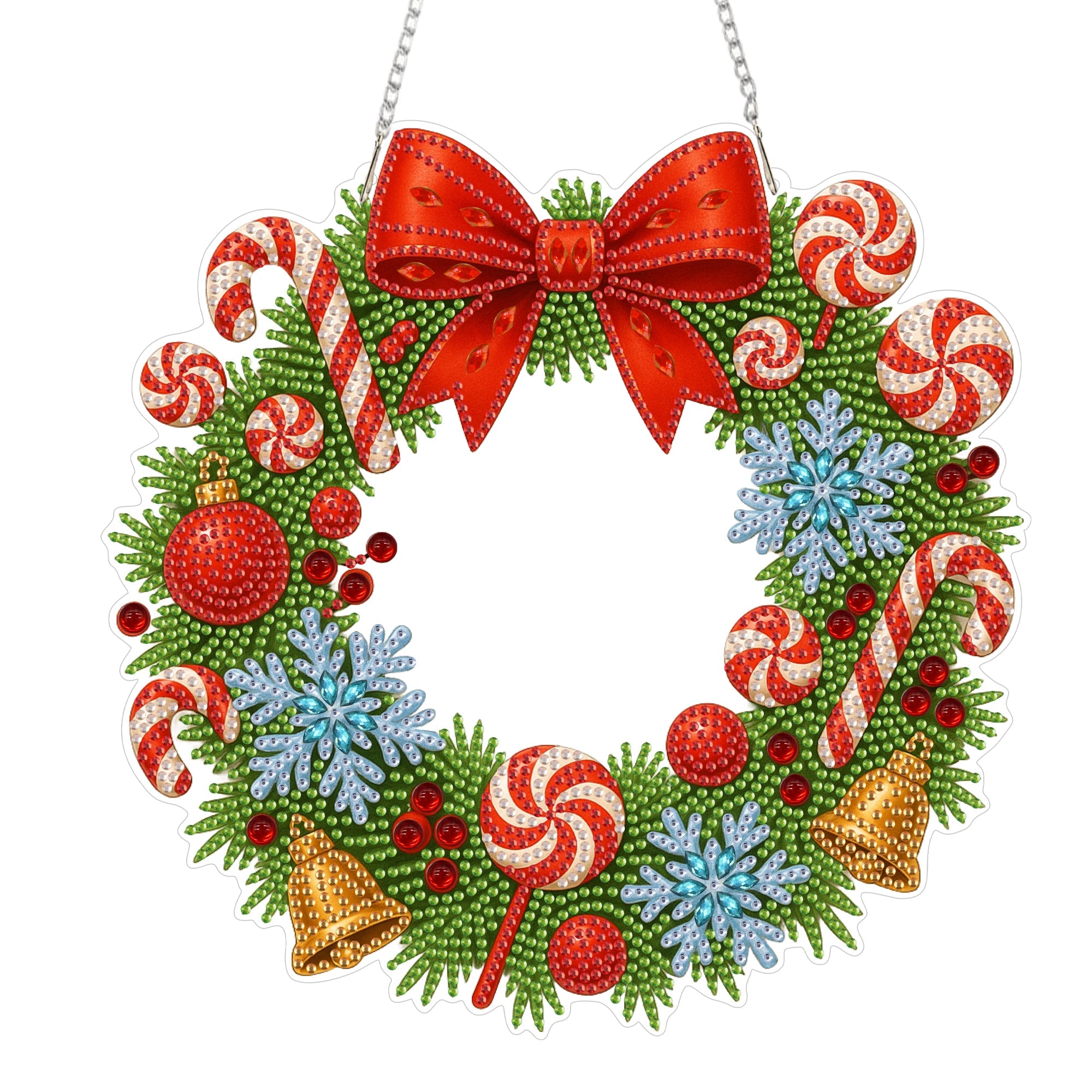 Christmas Candy Wreath - Hanging
