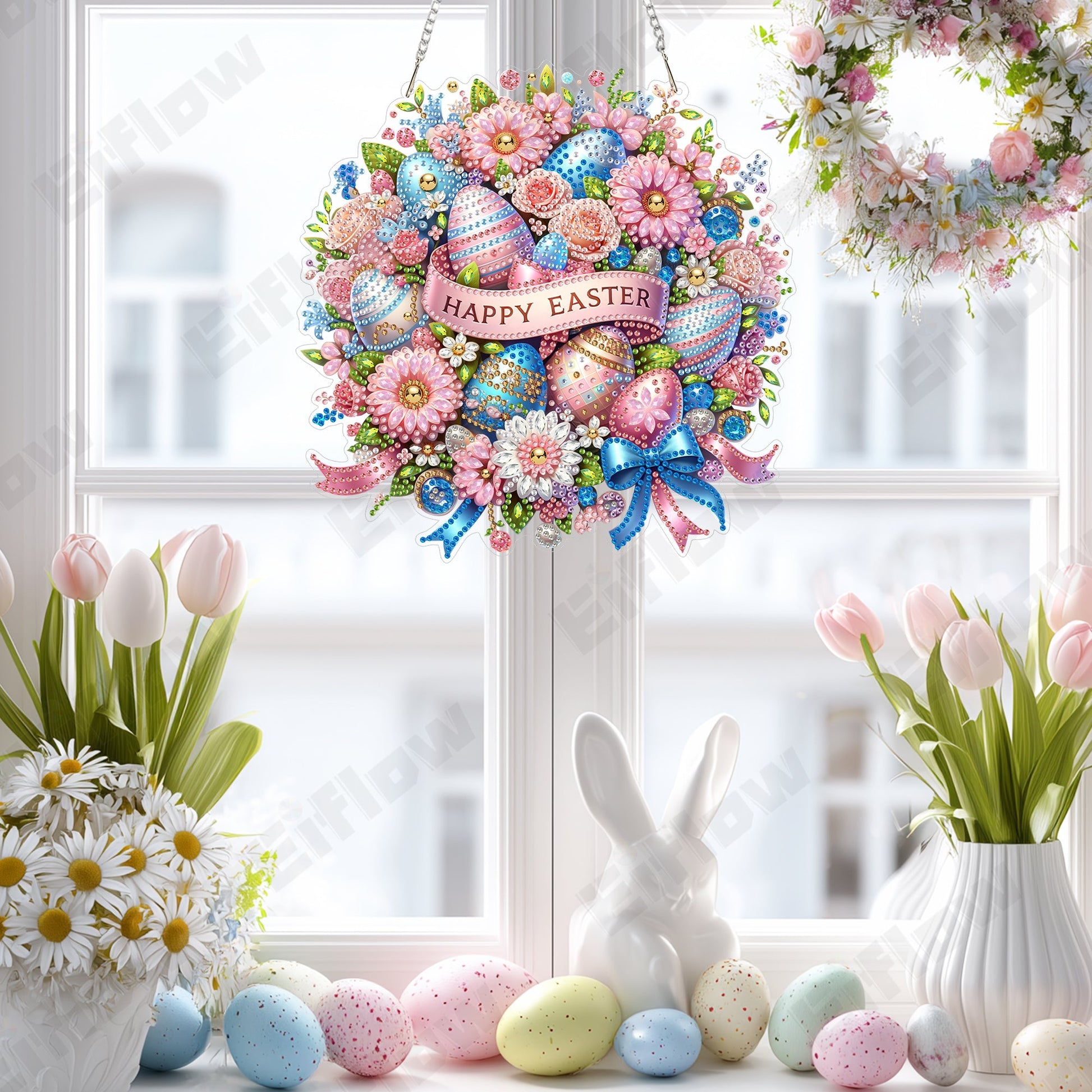 Happy Easter Wreath