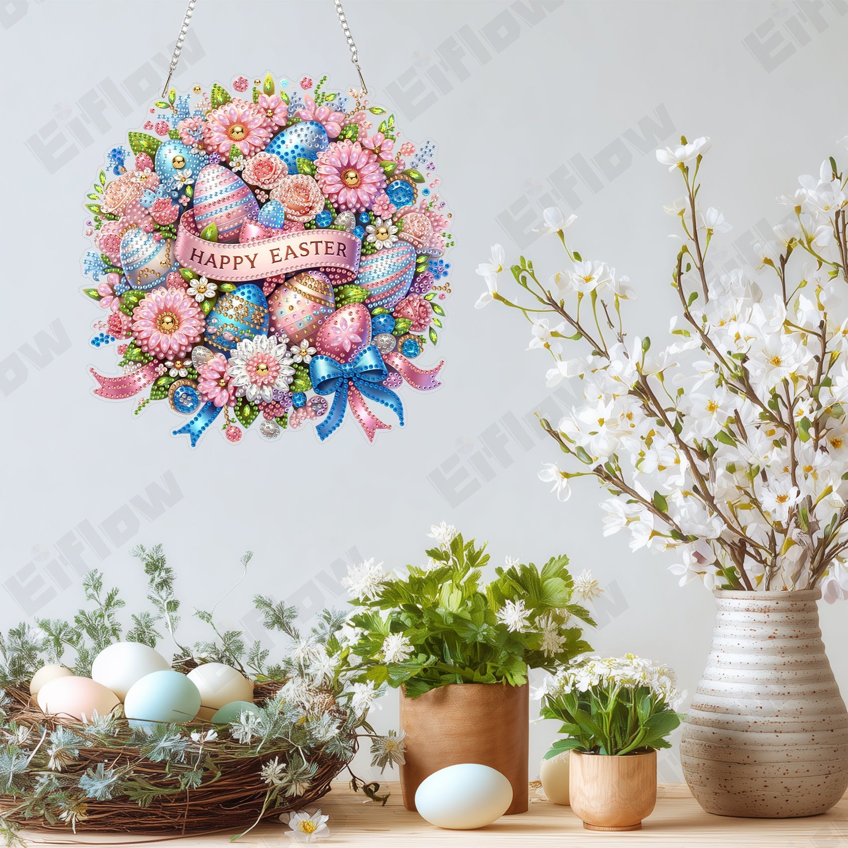 Happy Easter Wreath