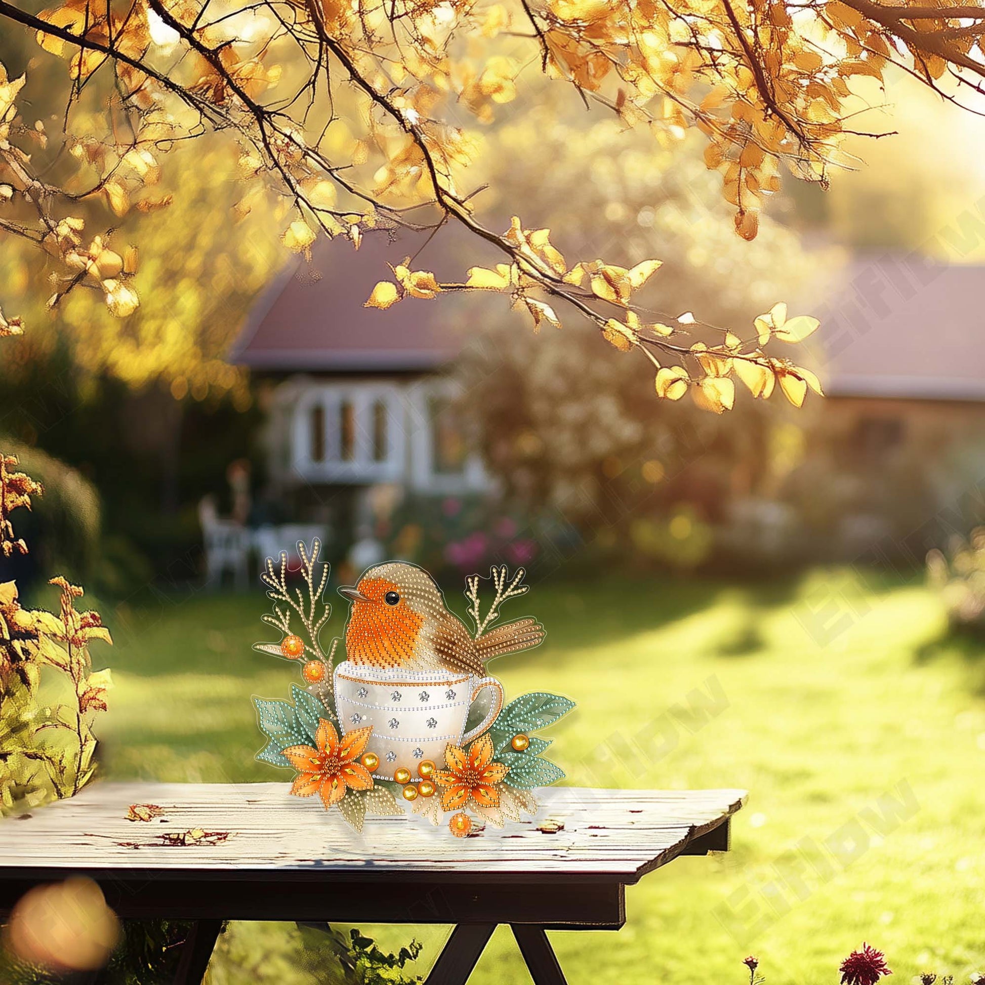 Tabletop Ornament, Fall Bird