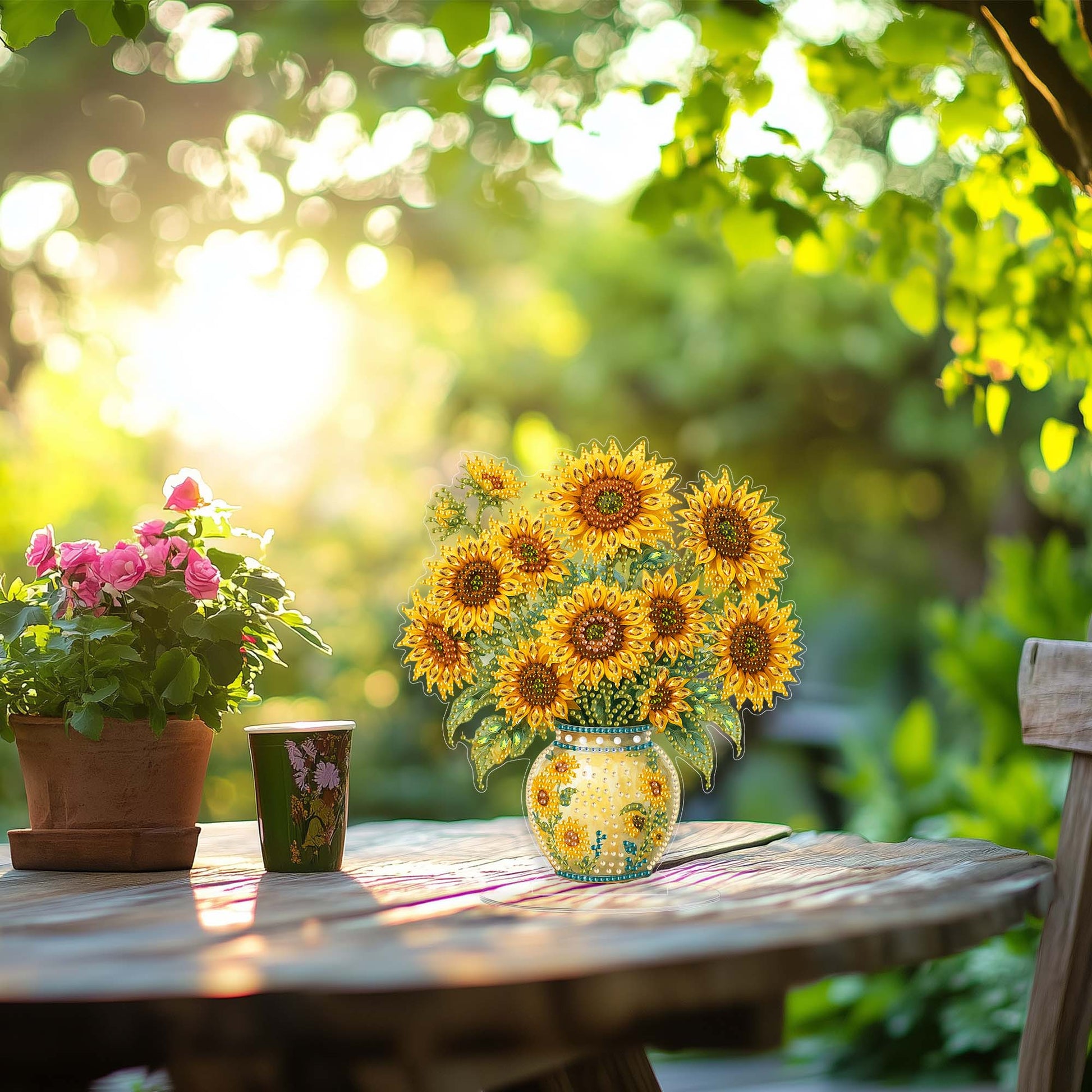 Blooming Sunflower in the Vase