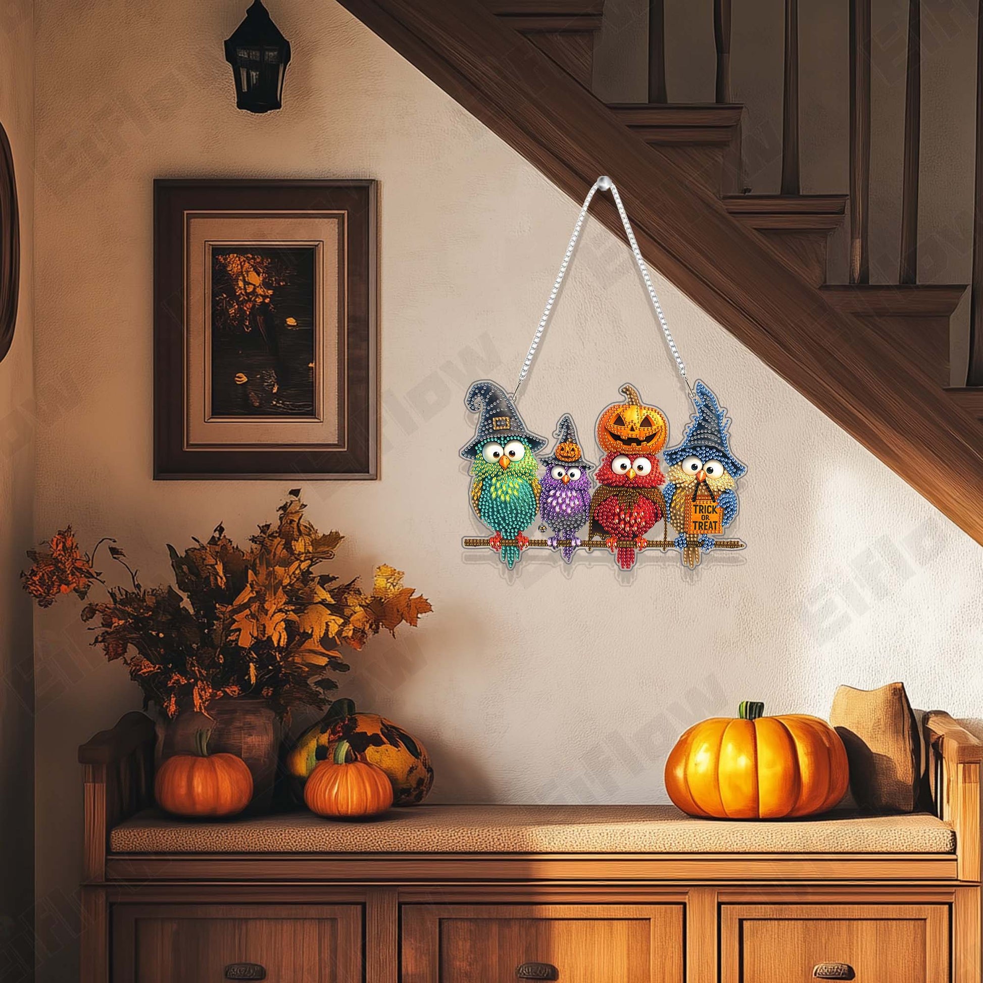 Colorful Halloween Birds - Hanging