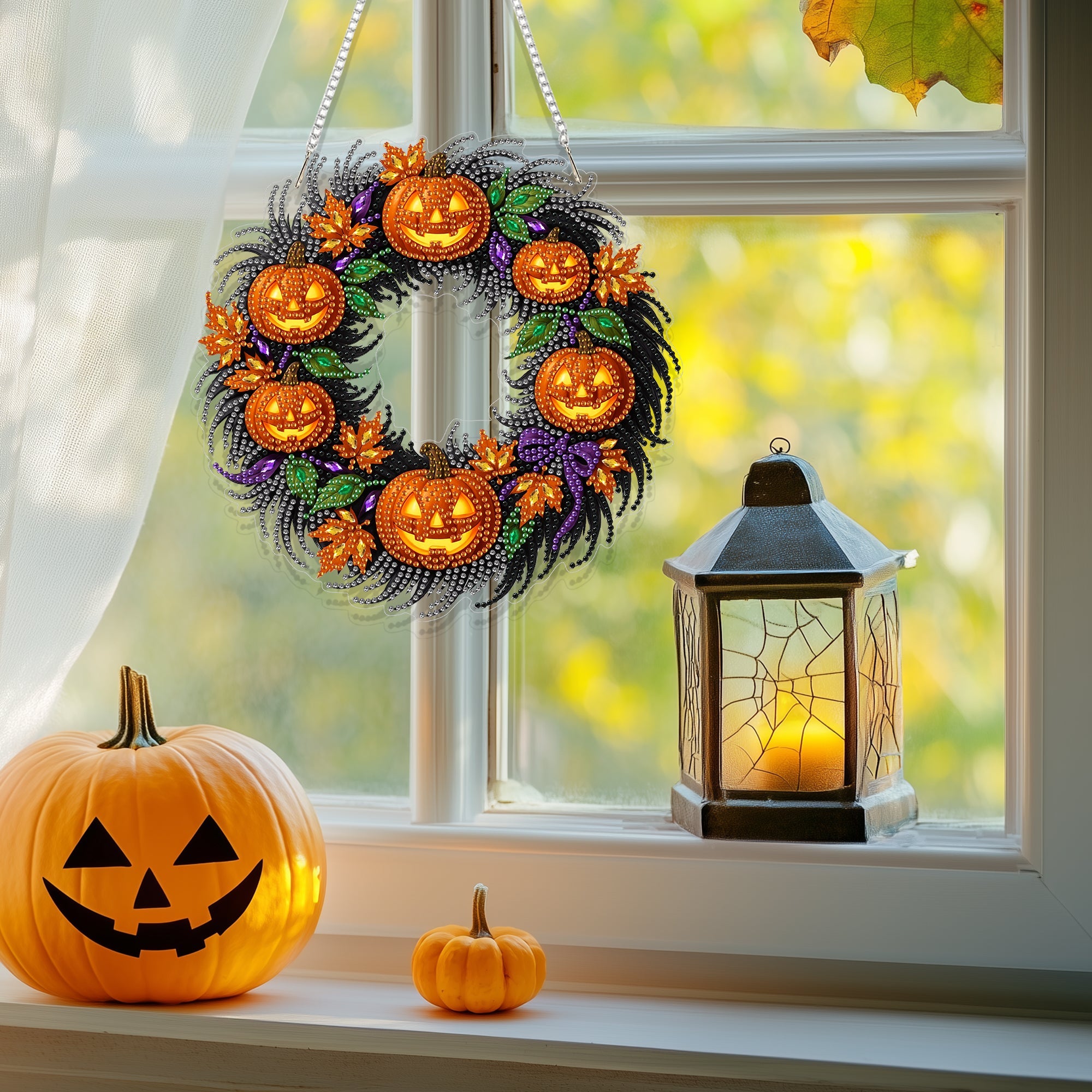 Halloween Pumpkin Wreath