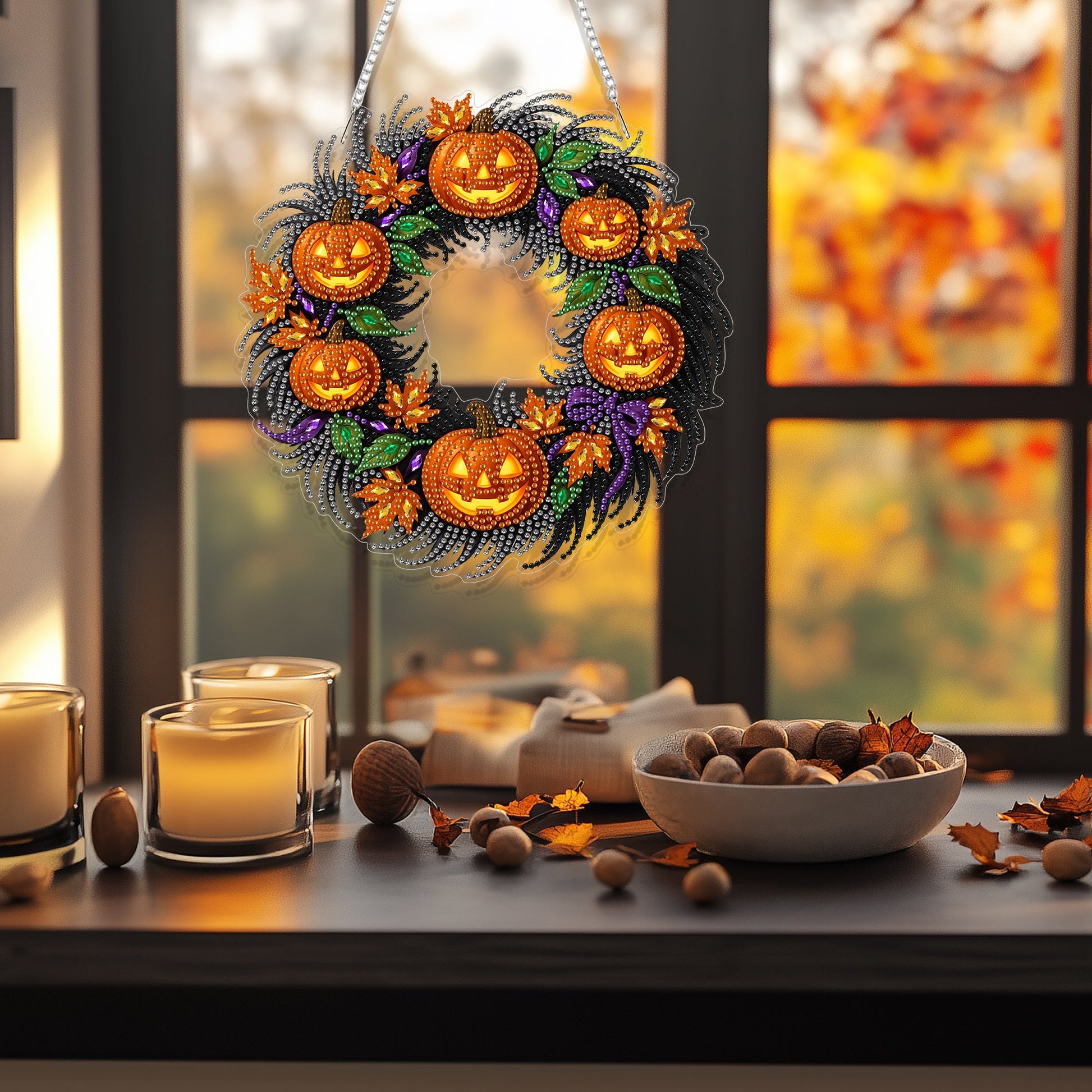 Halloween Pumpkin Wreath