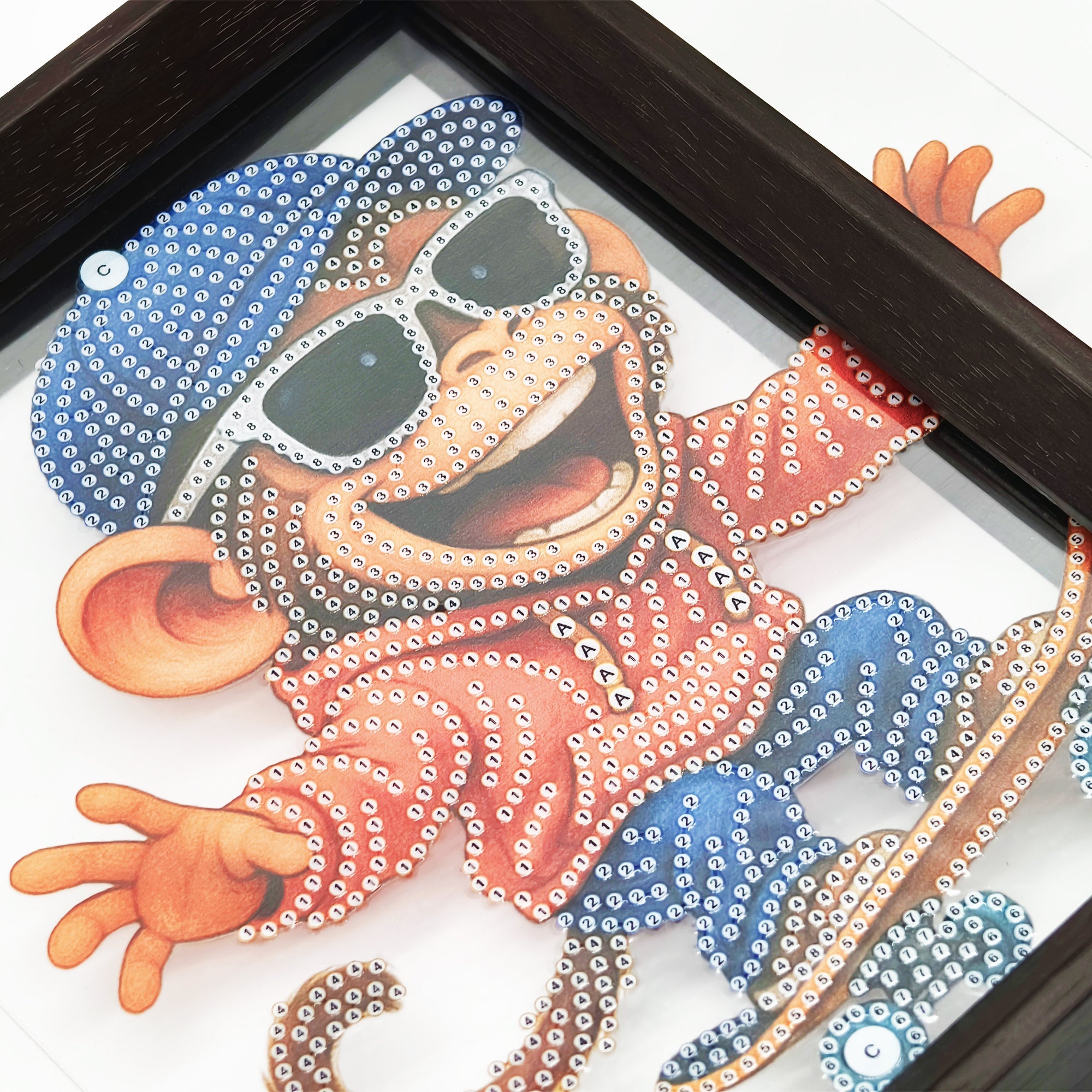 Tabletop Framed Diamond Art Painting Kit, Skateboard Monkey – Eiflow
