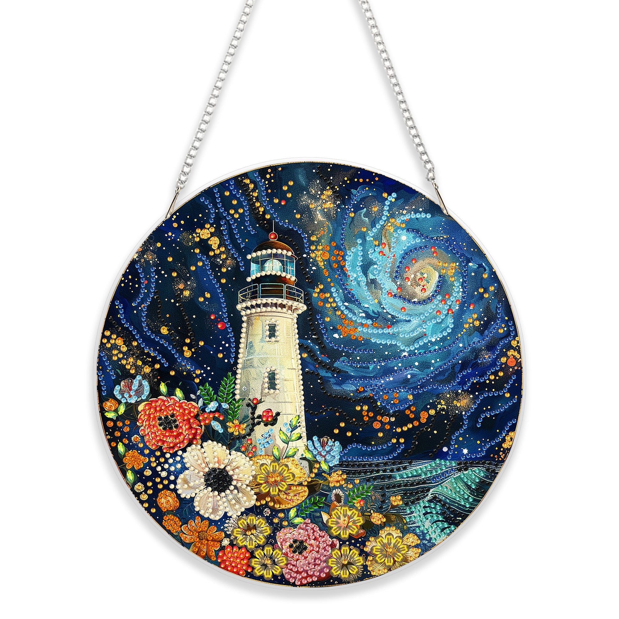 Lighthouse under the Starry Sky