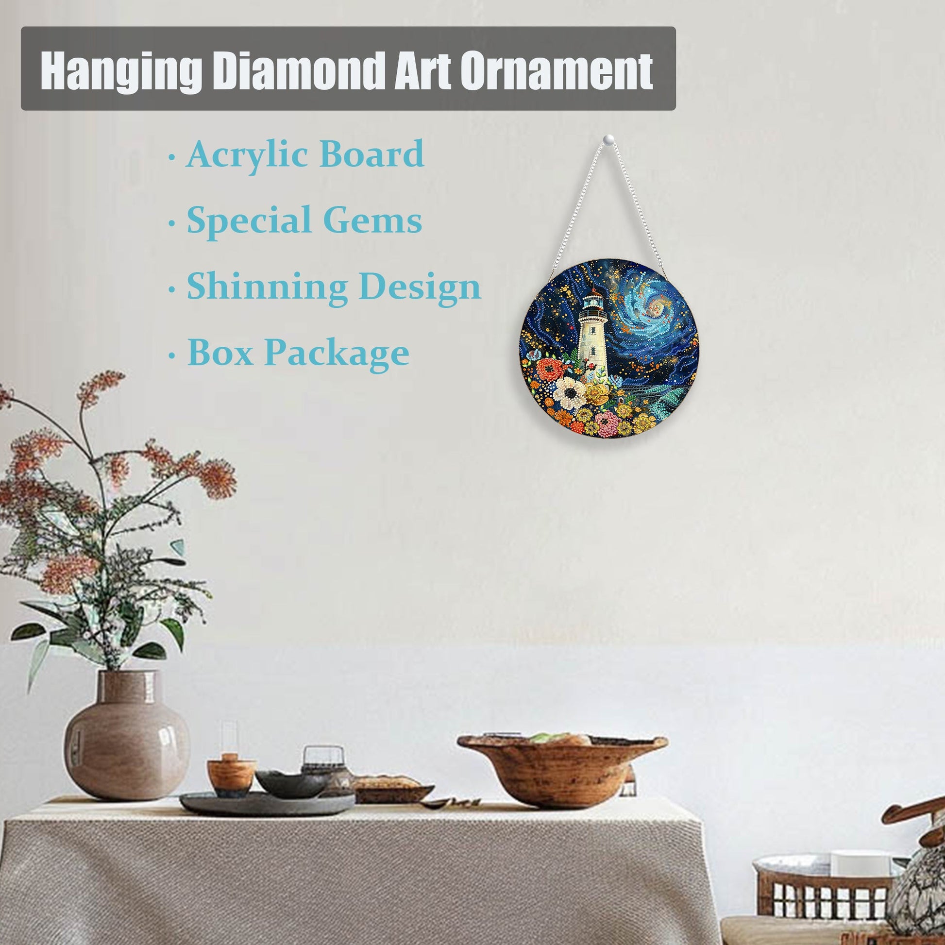 Lighthouse under the Starry Sky