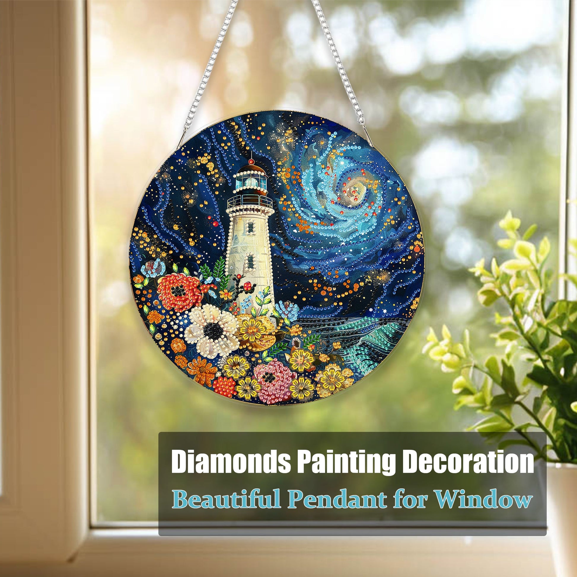 Lighthouse under the Starry Sky