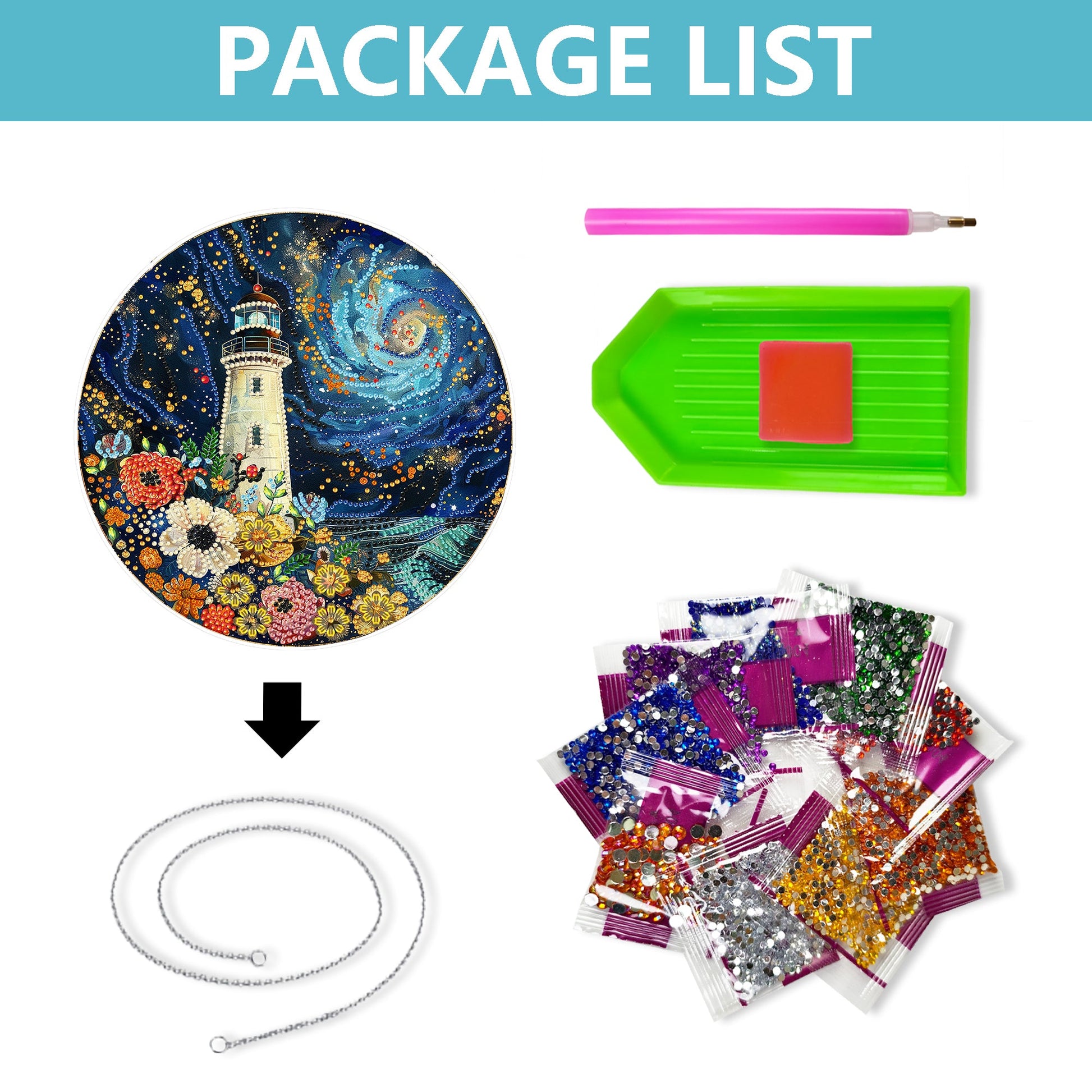 Lighthouse under the Starry Sky