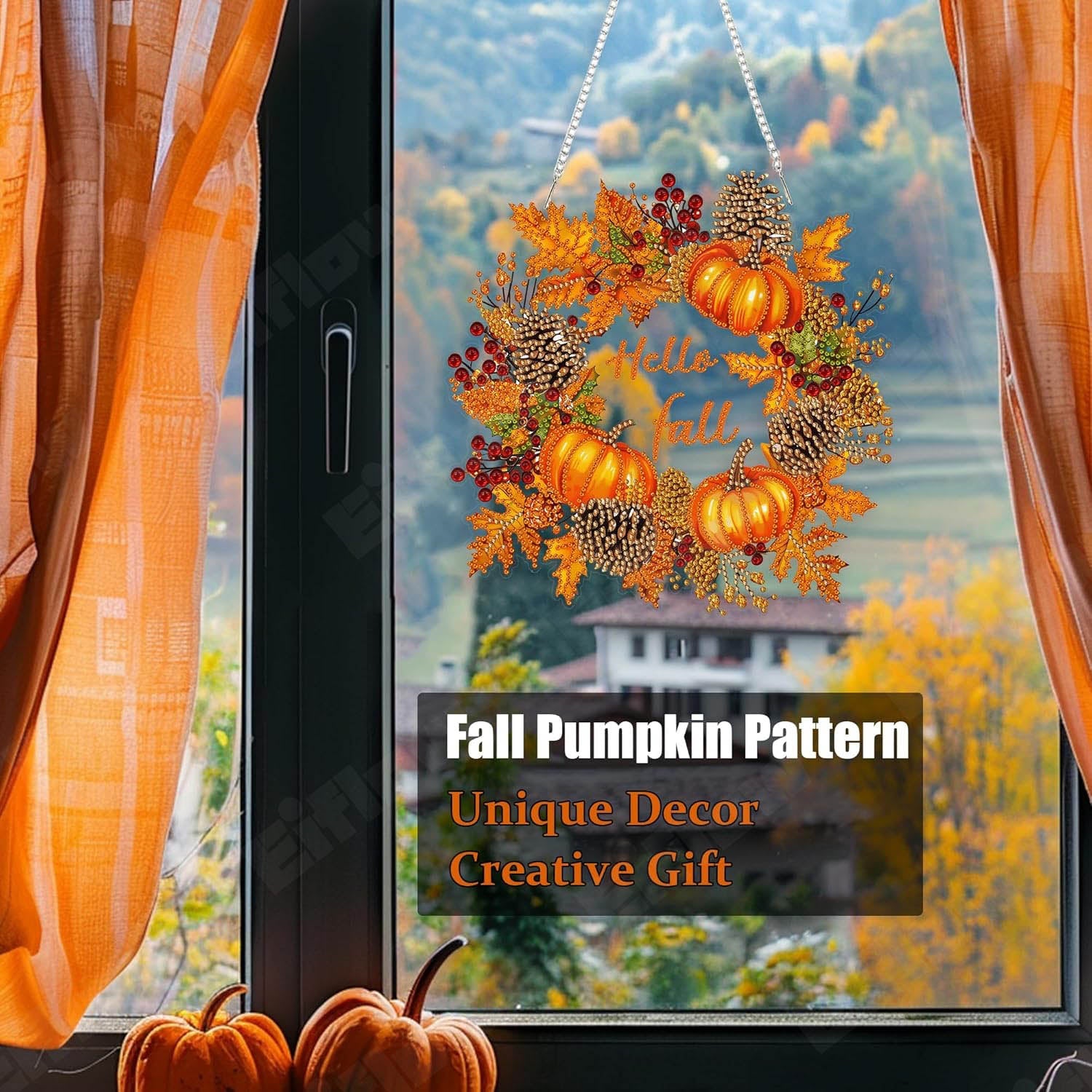 Hanging Pendant, Fall Wreath