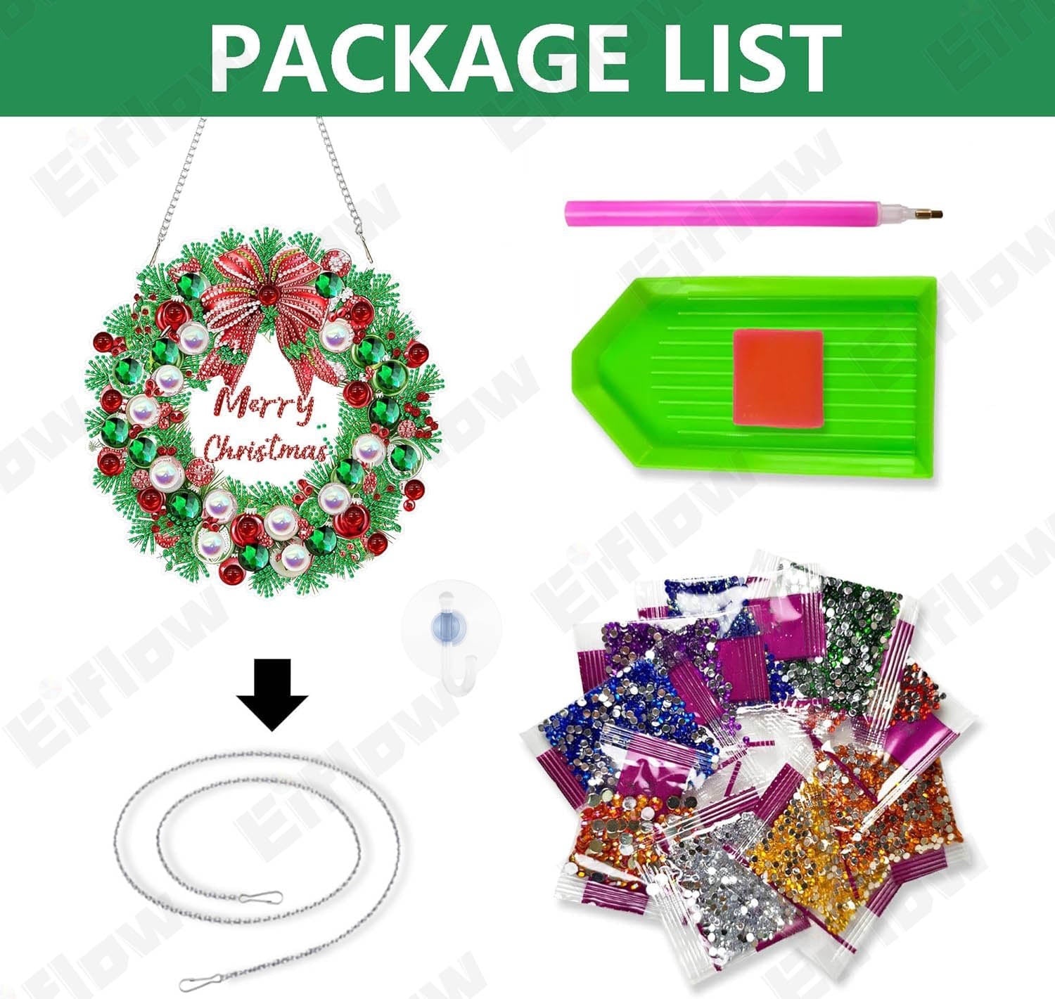 Hanging Pendant, Christmas Wreath