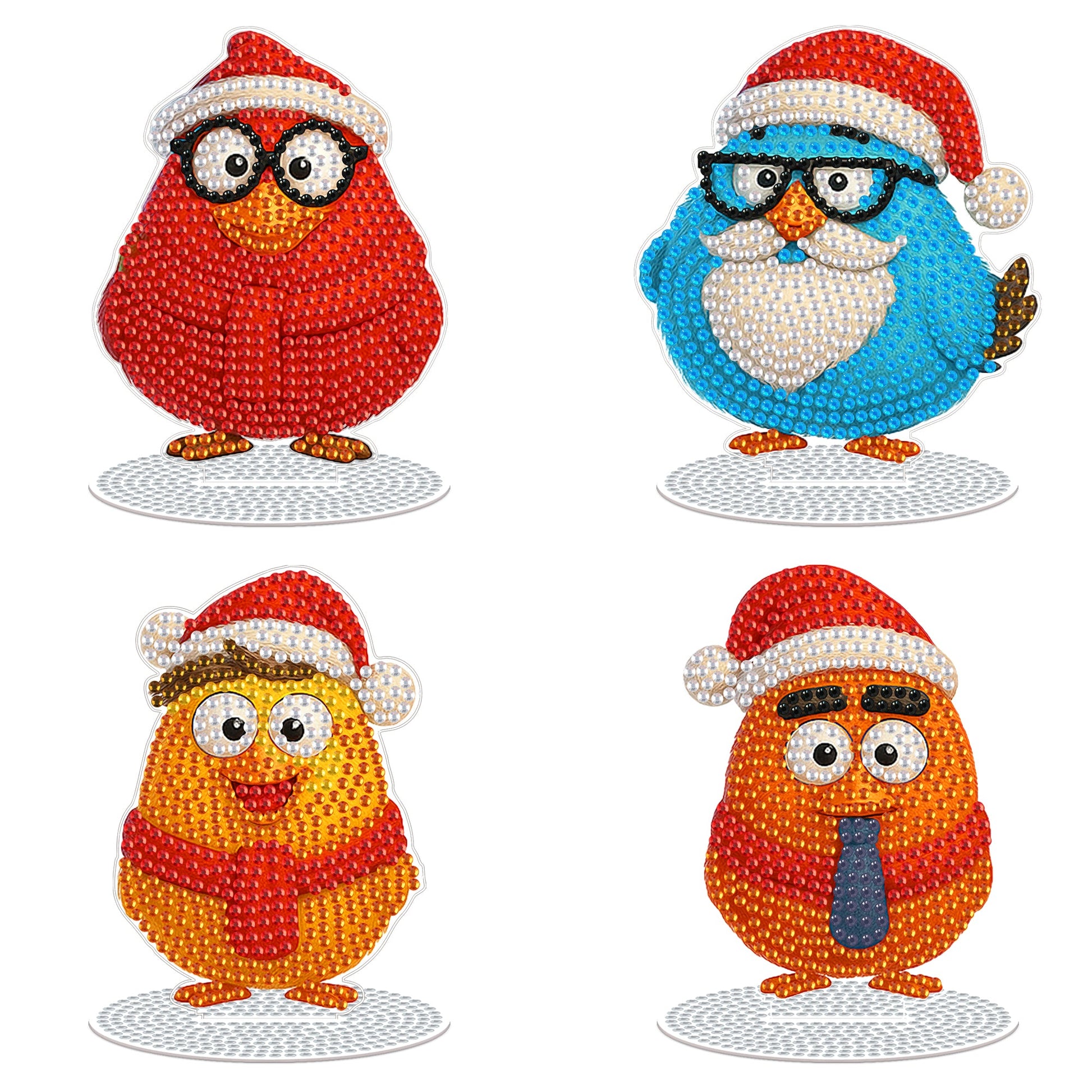 4PCS Christmas Bird Ornament - Tabletop