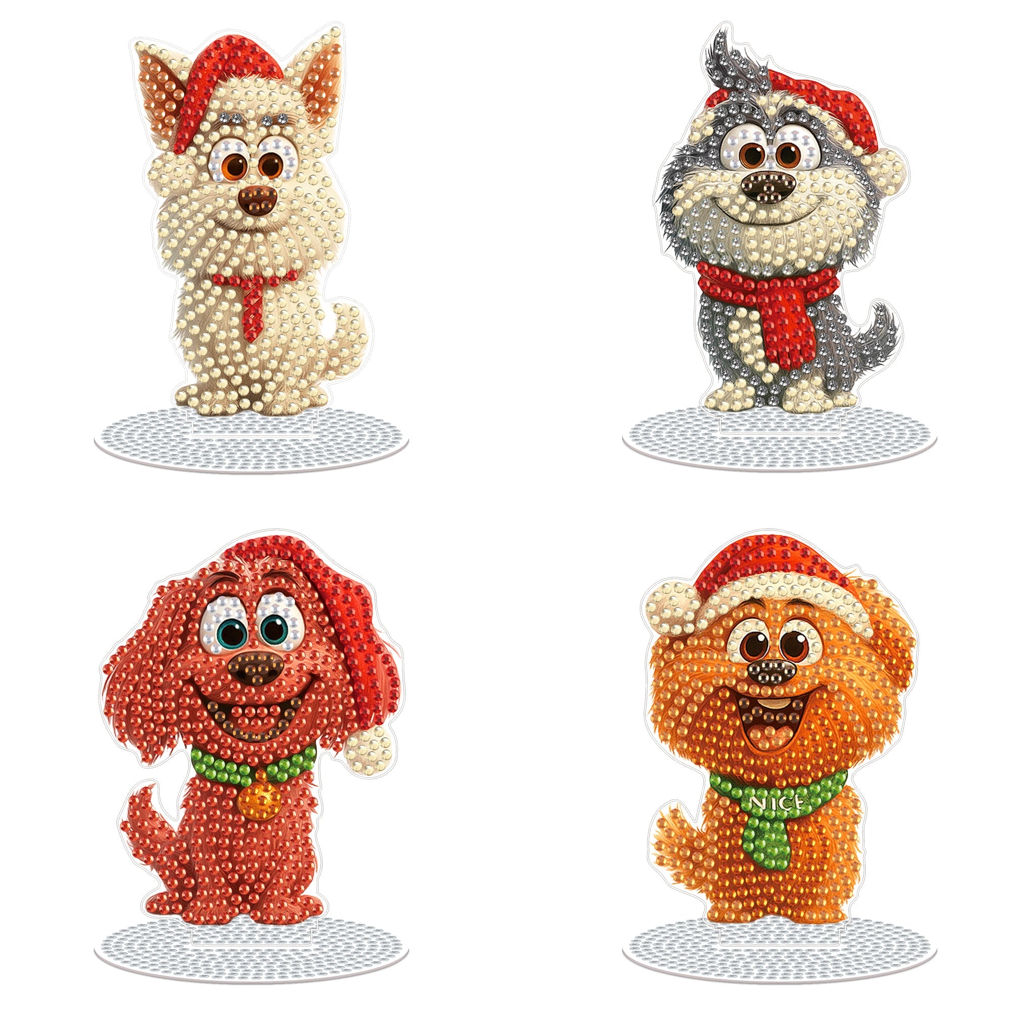 4PCS Christmas Dog Ornament - Tabletop