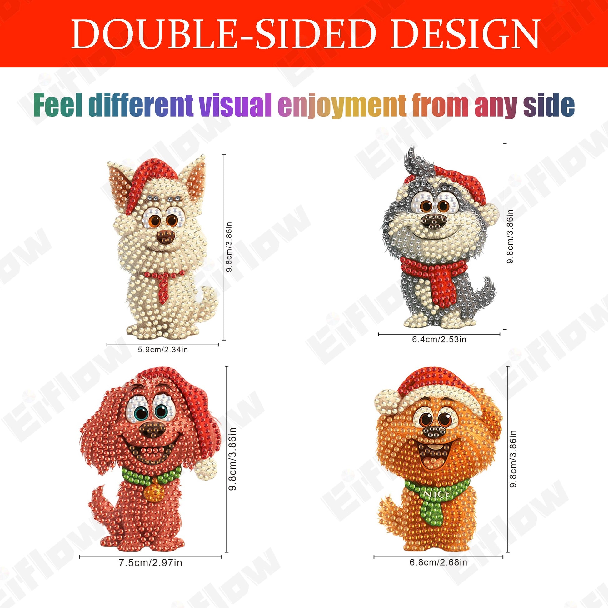 4PCS Christmas Dog Ornament - Tabletop