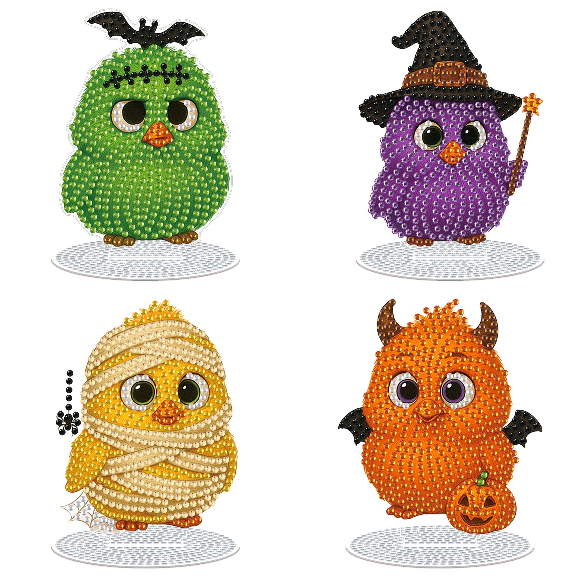 4PCS Halloween Bird Ornament - Tabletop