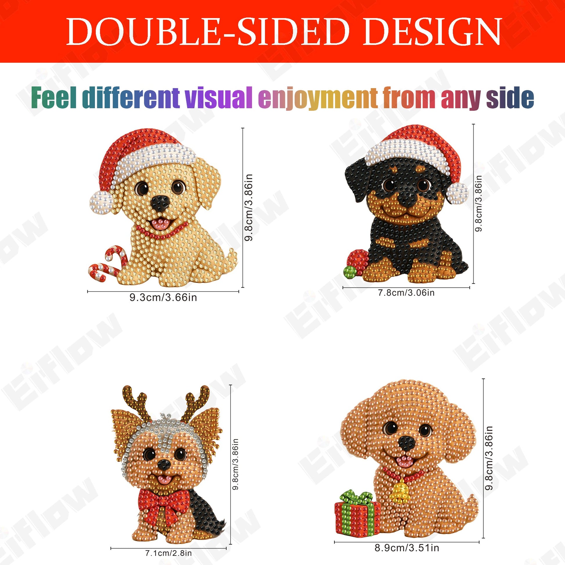 4PCS Christmas Puppy Ornament - Tabletop