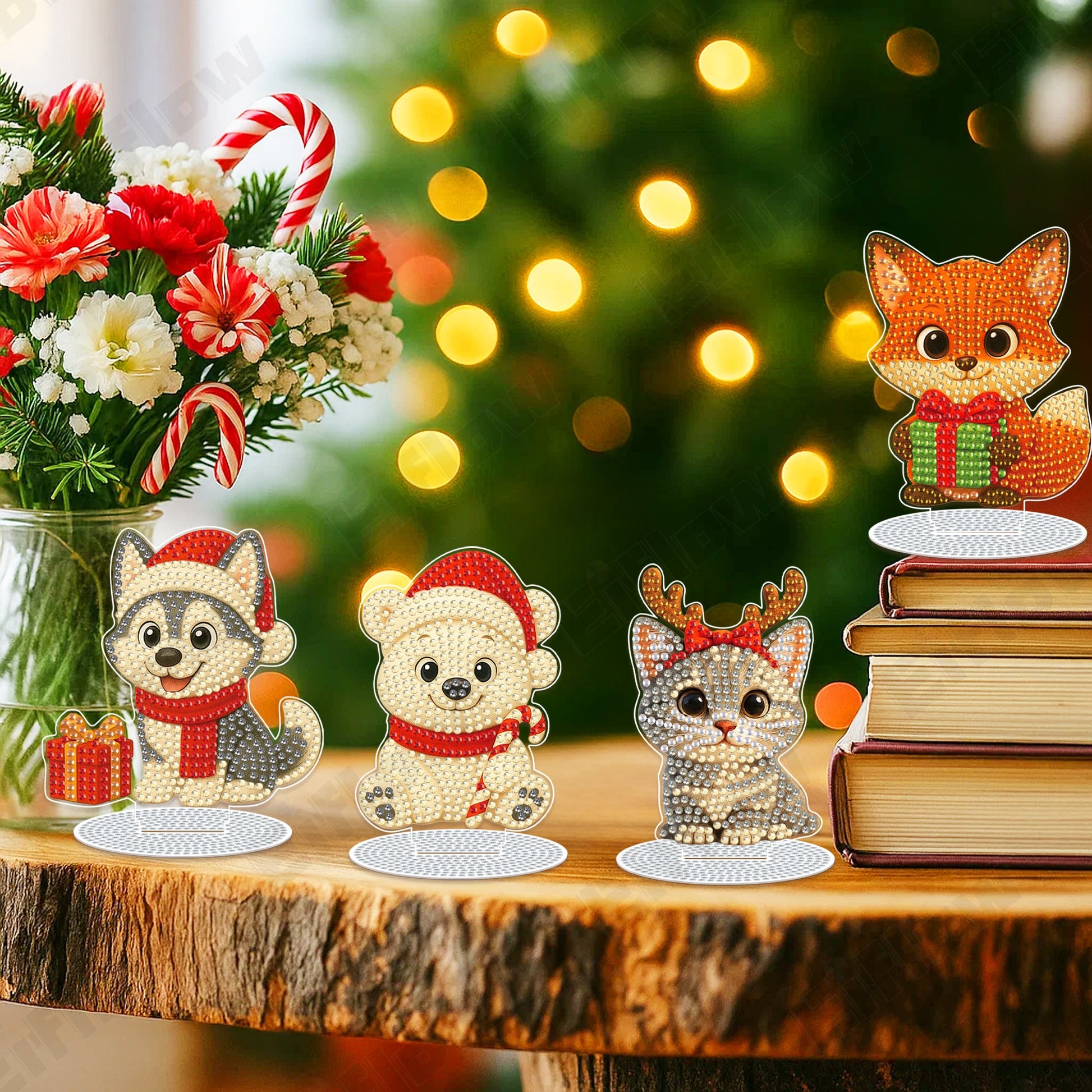4PCS Christmas Animals Ornament - Tabletop